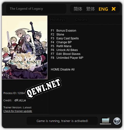 The Legend of Legacy: Читы, Трейнер +8 [dR.oLLe]