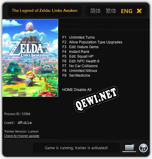 Трейнер для The Legend of Zelda: Links Awakening [v1.0.8]