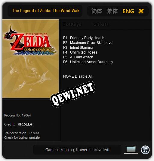 The Legend of Zelda: The Wind Waker: ТРЕЙНЕР И ЧИТЫ (V1.0.71)