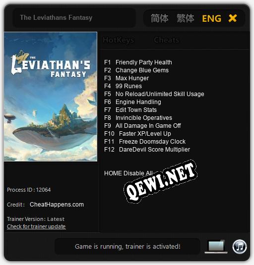 Трейнер для The Leviathans Fantasy [v1.0.8]