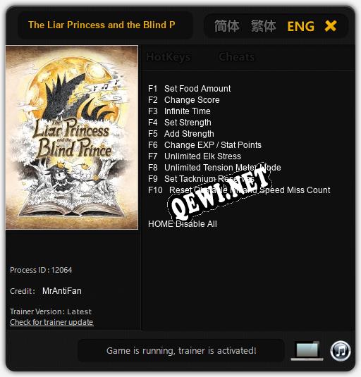 The Liar Princess and the Blind Prince: Читы, Трейнер +10 [MrAntiFan]