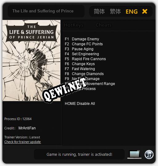 The Life and Suffering of Prince Jerian: Трейнер +11 [v1.2]