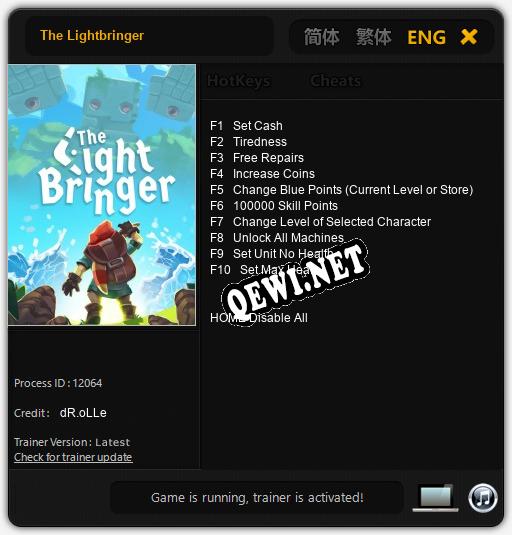 The Lightbringer: Трейнер +10 [v1.5]