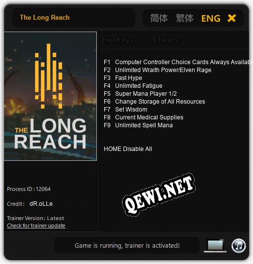 Трейнер для The Long Reach [v1.0.2]