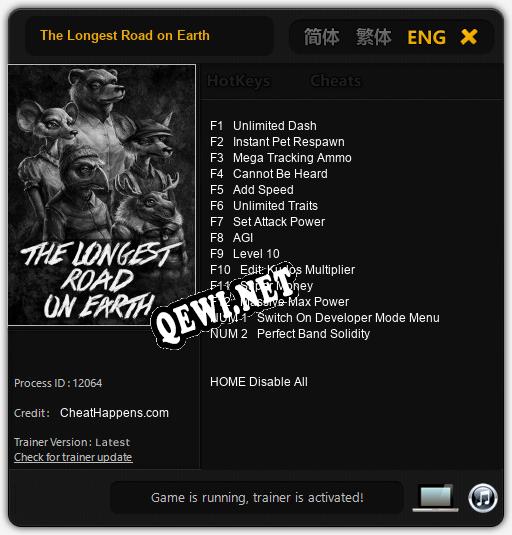 The Longest Road on Earth: ТРЕЙНЕР И ЧИТЫ (V1.0.27)