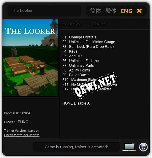 Трейнер для The Looker [v1.0.1]