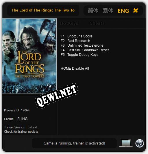 The Lord of The Rings: The Two Towers: Читы, Трейнер +5 [FLiNG]