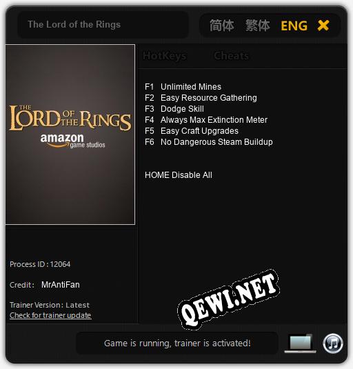 The Lord of the Rings: Читы, Трейнер +6 [MrAntiFan]