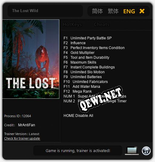 The Lost Wild: Читы, Трейнер +14 [MrAntiFan]