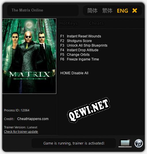 The Matrix Online: Трейнер +6 [v1.5]