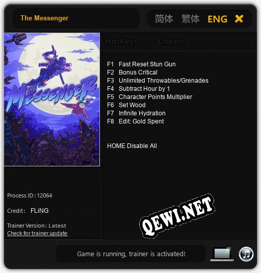 Трейнер для The Messenger [v1.0.4]