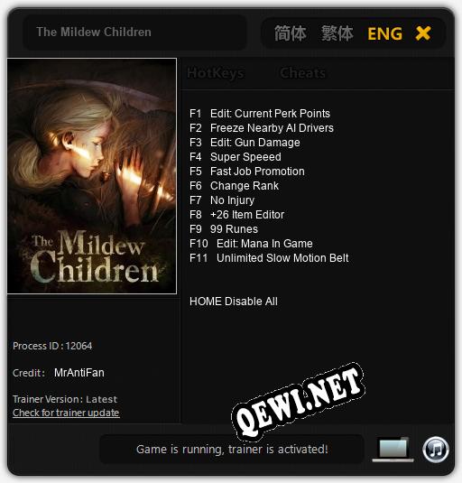 The Mildew Children: Читы, Трейнер +11 [MrAntiFan]