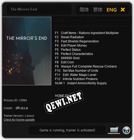 The Mirrors End: Читы, Трейнер +13 [dR.oLLe]