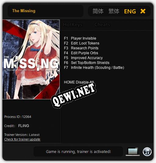The Missing: Читы, Трейнер +7 [FLiNG]