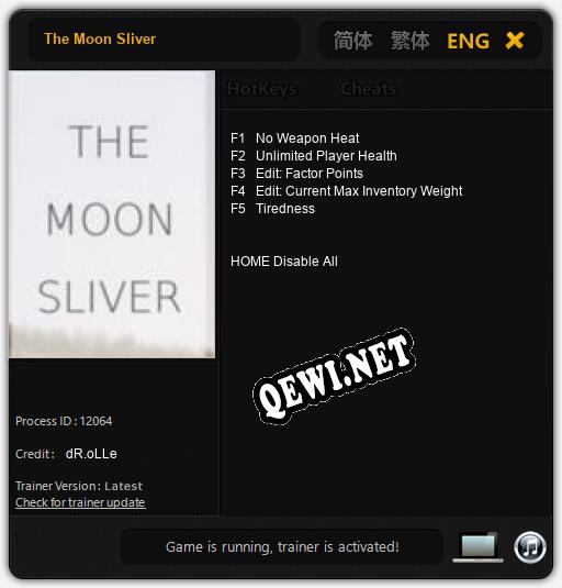 The Moon Sliver: ТРЕЙНЕР И ЧИТЫ (V1.0.91)