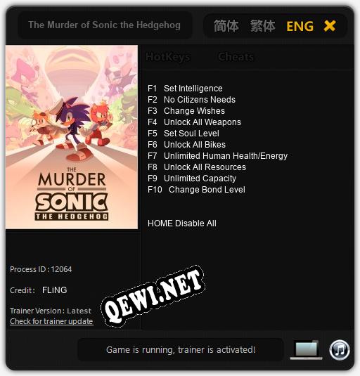 The Murder of Sonic the Hedgehog: Читы, Трейнер +10 [FLiNG]