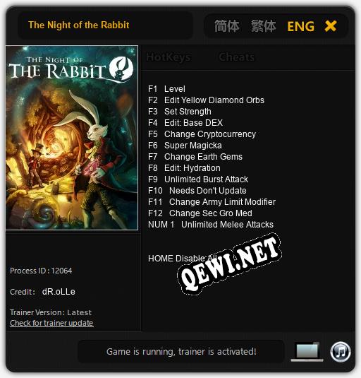 The Night of the Rabbit: ТРЕЙНЕР И ЧИТЫ (V1.0.92)