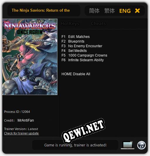 The Ninja Saviors: Return of the Warriors: ТРЕЙНЕР И ЧИТЫ (V1.0.34)