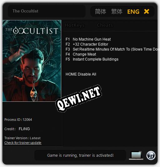 Трейнер для The Occultist [v1.0.6]