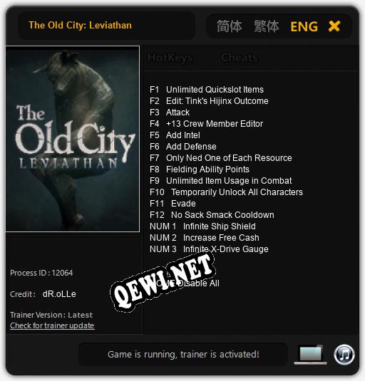 The Old City: Leviathan: Трейнер +15 [v1.2]