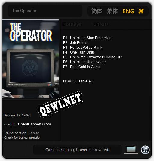 The Operator: ТРЕЙНЕР И ЧИТЫ (V1.0.63)