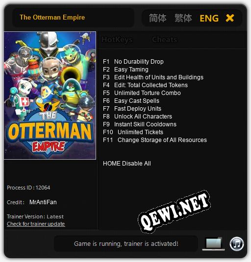 The Otterman Empire: ТРЕЙНЕР И ЧИТЫ (V1.0.64)