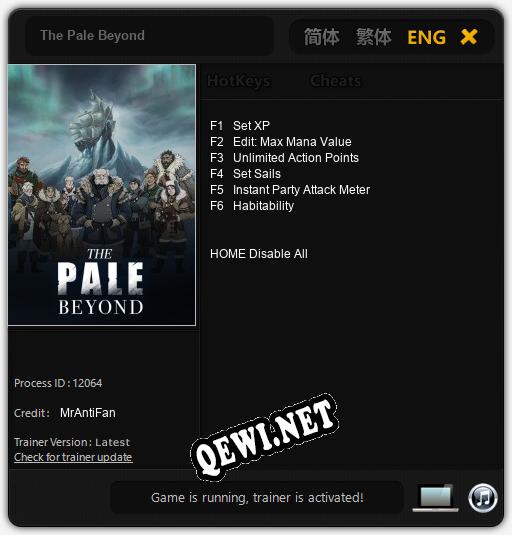 Трейнер для The Pale Beyond [v1.0.1]
