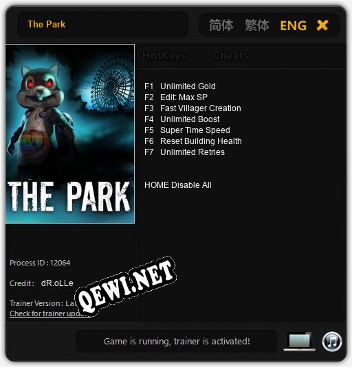 The Park: ТРЕЙНЕР И ЧИТЫ (V1.0.22)