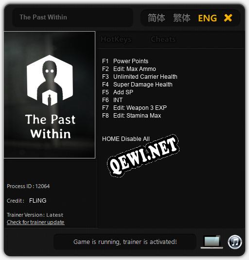 Трейнер для The Past Within [v1.0.1]