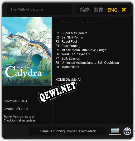The Path of Calydra: Трейнер +9 [v1.1]