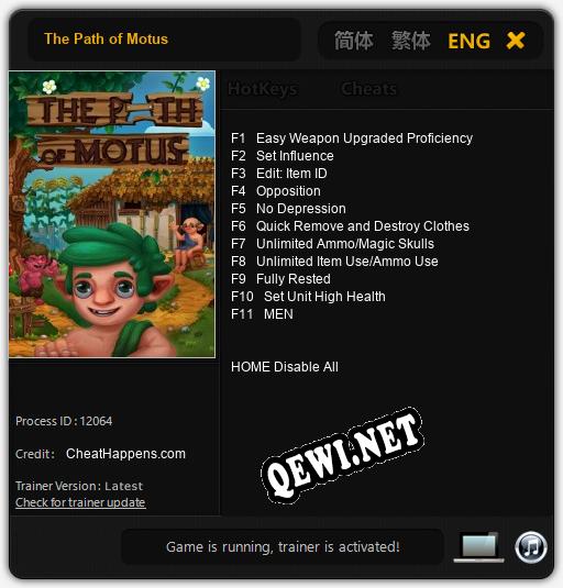 Трейнер для The Path of Motus [v1.0.9]
