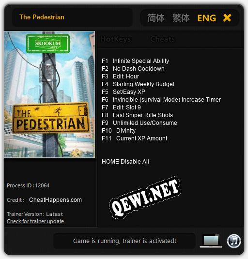 Трейнер для The Pedestrian [v1.0.1]
