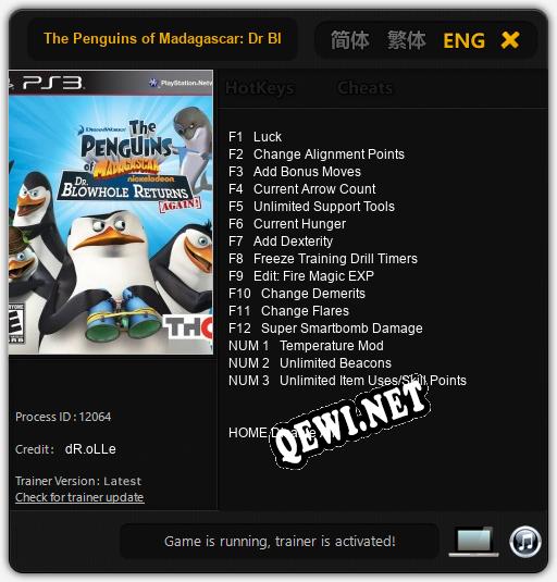 The Penguins of Madagascar: Dr Blowhole Returns Again!: Трейнер +15 [v1.8]