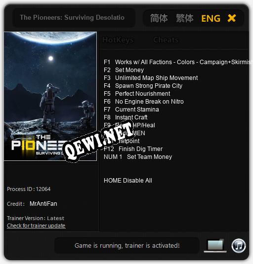 The Pioneers: Surviving Desolation: ТРЕЙНЕР И ЧИТЫ (V1.0.7)