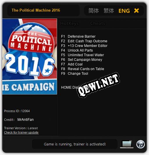 The Political Machine 2016: Читы, Трейнер +9 [MrAntiFan]