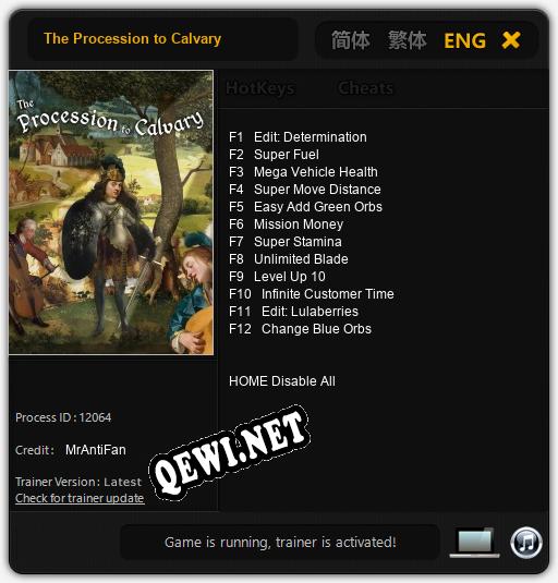 Трейнер для The Procession to Calvary [v1.0.4]