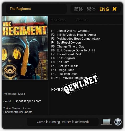 The Regiment: Трейнер +13 [v1.2]