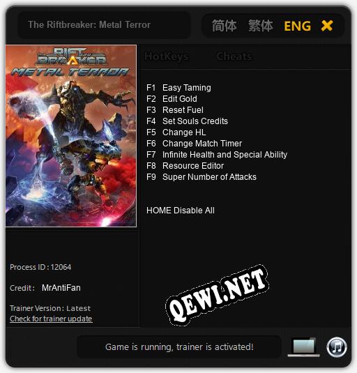 Трейнер для The Riftbreaker: Metal Terror [v1.0.9]