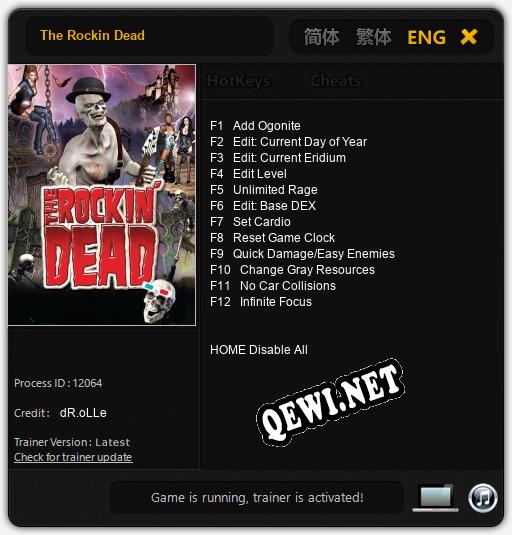 The Rockin Dead: ТРЕЙНЕР И ЧИТЫ (V1.0.30)