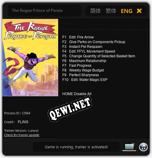 The Rogue Prince of Persia: ТРЕЙНЕР И ЧИТЫ (V1.0.25)