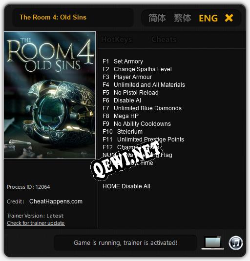 The Room 4: Old Sins: ТРЕЙНЕР И ЧИТЫ (V1.0.17)