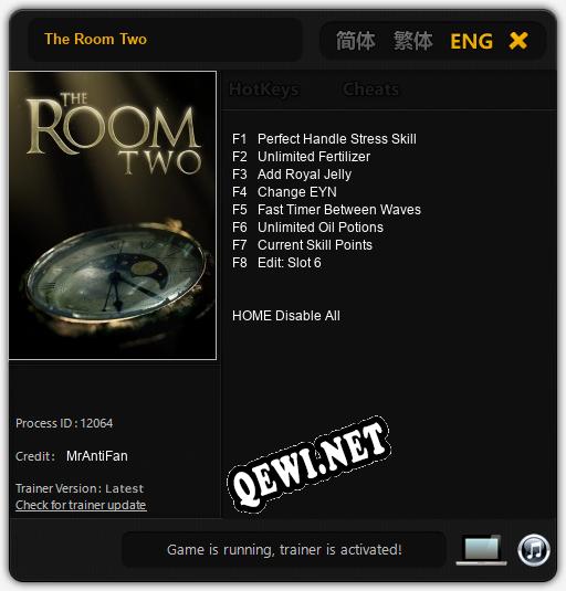 The Room Two: Трейнер +8 [v1.5]