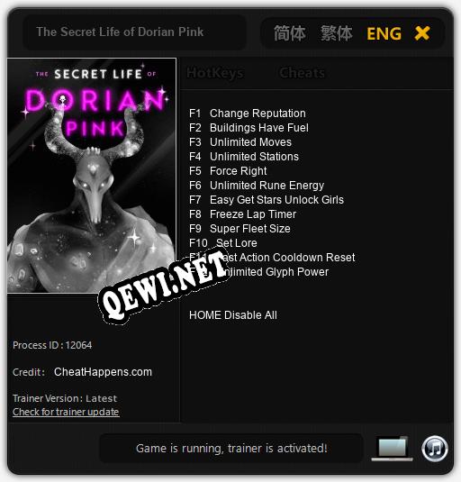 The Secret Life of Dorian Pink: ТРЕЙНЕР И ЧИТЫ (V1.0.9)