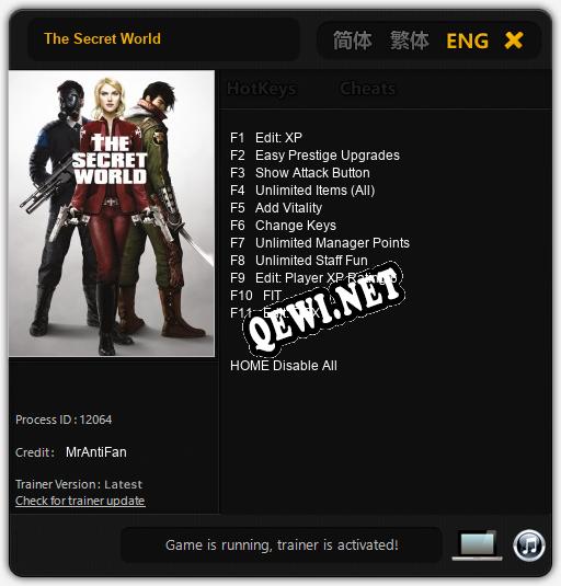 The Secret World: Трейнер +11 [v1.1]