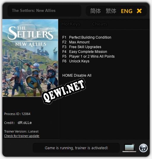 The Settlers: New Allies: Трейнер +6 [v1.8]