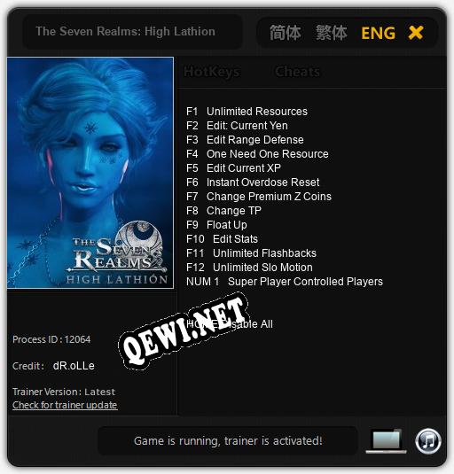 The Seven Realms: High Lathion: ТРЕЙНЕР И ЧИТЫ (V1.0.99)
