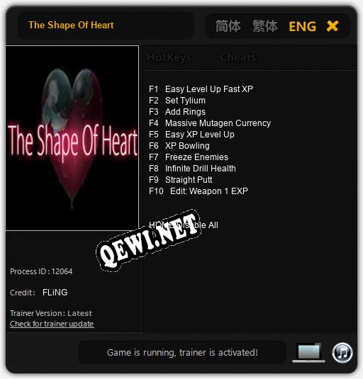 The Shape Of Heart: Трейнер +10 [v1.9]