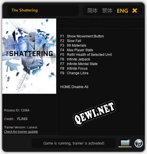 The Shattering: Читы, Трейнер +9 [FLiNG]