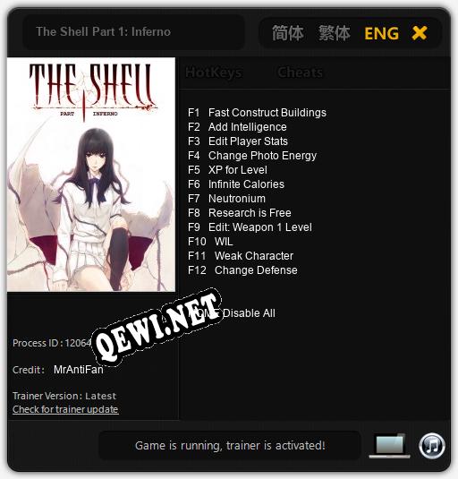 Трейнер для The Shell Part 1: Inferno [v1.0.3]