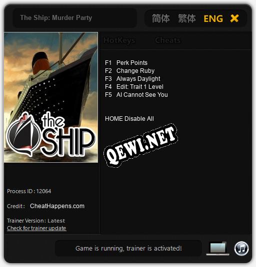 The Ship: Murder Party: Читы, Трейнер +5 [CheatHappens.com]